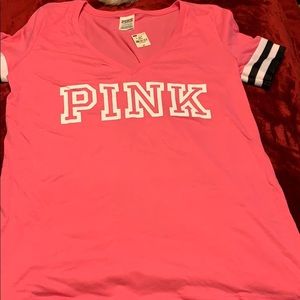 Pink Victoria’s Secret t-shirt
